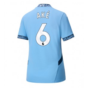 Manchester City Nathan Ake #6 Replika Hjemmebanetrøje Dame 2024-25 Kortærmet